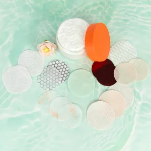 Facecare Skincare Cotton Pad Colorful Semi gel Toner Pad Blue Semi gel Cool Concept Dry Raw Material Non woven Fabric