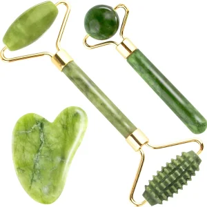 Facial Gua Sha Tools Resin Roller Massager Tool Jade Massage Roller Guasha Board Scraper
