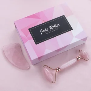 Facial Massager Amethyst Ice Skin Care Jade Face Roller with Box