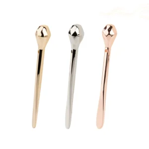Facial Skincare Tool Anti Puffiness Eye Massage Stick Cooling Metal Eye Massager Zinc Alloy Eye Cream Spatula Spoon Applicator