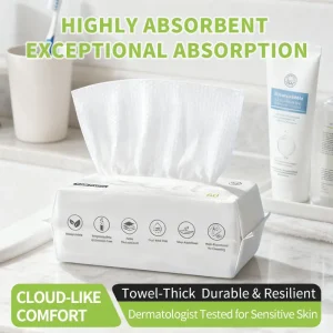 Factory 100% Viscose Disposable Antimicrobial Quick-Dry Hypoallergenic Eco-Friendly Soft Pack Nonwoven Face Towels