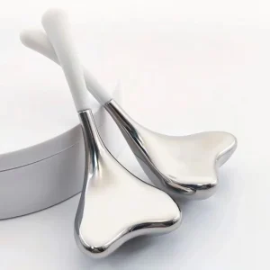 Factory 304 Stainless Steel Spoon Shape Ice Globe Facial Massager Gold Cryo Freeze Metal Ice Globes Spoon