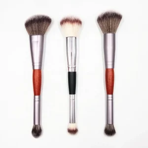 Factory Custom Cosmetic Face Make up Double Head Makeup Brush Single Eye Eyeshadow Blush Foundation Powder Brush