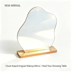 Factory Custom Could Shaped Irregular Frameless Makeup Mirror with MDF Base Vanity Mirror Comenstic Mirror Decorative Mirror