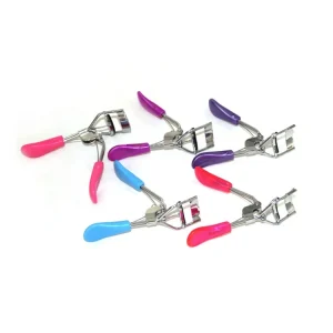 Factory Custom Stainless Steel Pink Colorful Plastic Handle Eyelash Curler