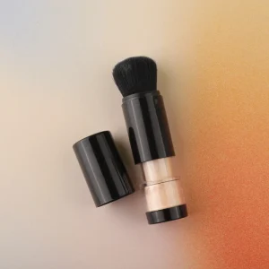 Factory Custom Telescopic Refillable Loose Powder Container with Brush Portable Self-dispensing Makeup Brush for Travel