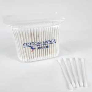 Factory Customize Logo Disposable Paper Stick Cotton Swabs Qtips Nose Round Cotton Buds