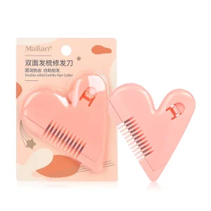 Factory DIY Natural Hair Trimmer Convenient Heart Shaped Double Sided Sharp Blade Hair Cutting Comb Makeup Tool