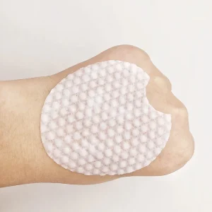 Factory Direct Disposable 6cm Non Woven Round Pads Make Up Remover Cotton Pad with Finger Notch