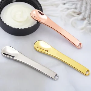 Factory Direct Sale OEM Brand Zinc Alloy Face & Eye Cream Spoon & Makeup Scoop Model 01 for Skincare Beauty