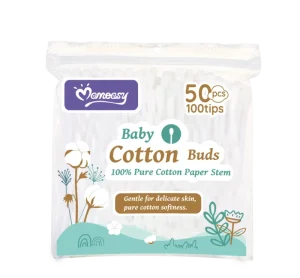 Factory Direct Supply Mother and Baby Health Care Cotton Buds 100pcs Cotton Buds 50pcs 100% Pure Cotton Buds Paper Stem