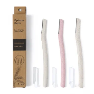 Factory Eyebrow Knife Customized Color Facial Hair Trimmer Lady Shaving Razor Portable Bag Packing Eyebrow Razor