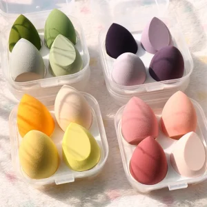 Factory Latex Free 4pcs set Multi Colors Cosmetic Customized Beauty Makeup Sponge Blender