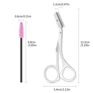 Factory New Style Eyebrow Trimmer Eyebrow Scissors With Comb for Personal Care Makeup Scissors