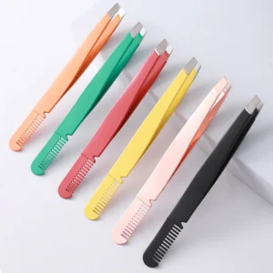 Factory Outlet All In One Eyebrow Tweezers Comb Eyebrow Trimmer Eyelash Curler Beard Pincers Hair for Beauty Care