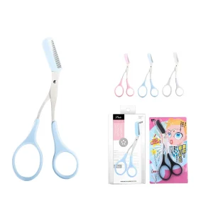 Factory Outlet Brow Trimming Scissors Novice Friendly Eyebrow Trimmer Japanese Professional Eyebrow Scissors with Eyebrow Comb