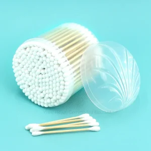 Factory Premium Two Head Cotton Buds 200pcs Organic Bamboo Stick Ear Cleaning and Cosmetic Tool