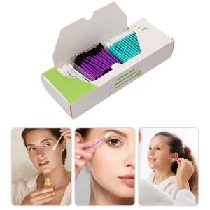 Factory Price 3 Colors Strong Paper Stick Cotton Buds with Paper Box for Electronics Multi-Purpose Use