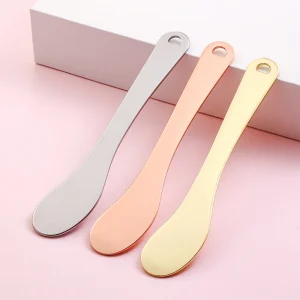 Factory Price Jingwang WS19014 Long Facial Mask Spatula Metal Face Cream Cosmetic Spoon