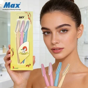 Factory Product Facial Eyebrow Trimmer Razor with Stainless Steel Blades 3pcs pack