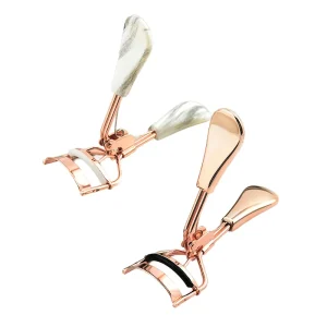 Factory Rose Gold Electroplating Wide Angle Eyelash Curler Auxiliary Beauty Makeup Tool for False Eyelashes
