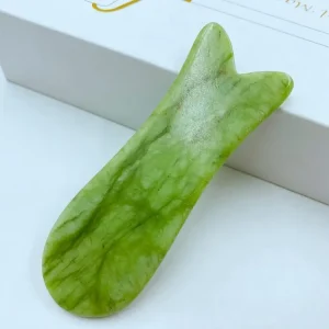 Factory Sale Beauty Care Massage Natural Jade Stone Guasha Facial Care Board Smooth Gift Green Roller Board