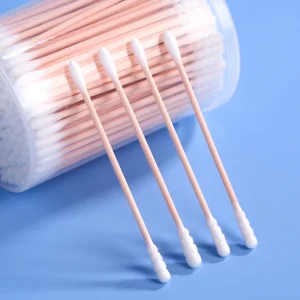 Factory Sales Eco Friendly Natural Cotton Buds Bamboo Cotton Swabs With Cotton Sticks Individual Box Packing for Make up Tools