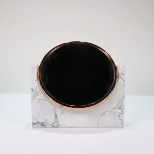 Factory issued Marble Modern Makeup Mirror Table style Desktop Household Double sided Rotating Princess Dressing Mirror