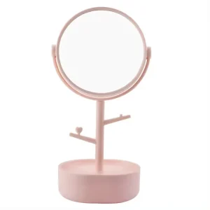 Fashion Table Makeup Mirror with Storage Case for Cosmetics