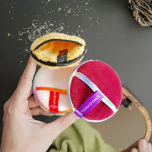 Fashionable Easy to Clean Reusable Exfoliating Facial Makeup Remover Sponge with SPA Benefits Customized Color & Logo