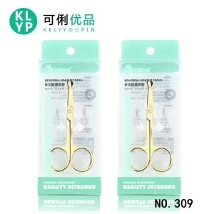 Fast Shipping Beauty Scissors in Stock Stainless Steel Curved sharp Own Brand Eyebrow Scissors