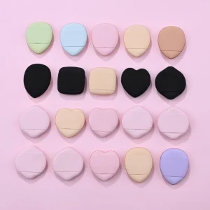 Finger Mini Polyurethane Air Cushion Puff Cosmetic Foundation Multi-Color Powder Concealer Sponge Custom Logo