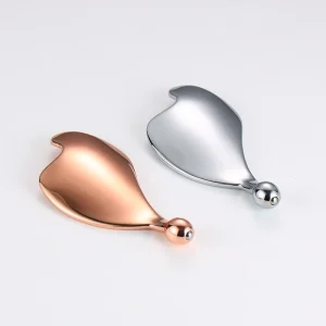 Fish Shaped Gua Sha Massage Tool Custom Logo Stainless Steel Metal with Face Cream Roller Jade Roller