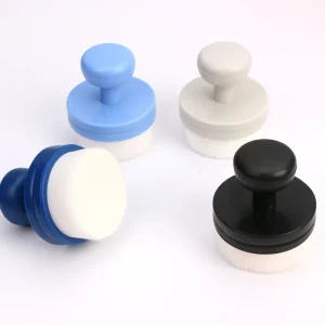 Flat Round Portable Makeup Brush Seal Stamp Foundation Powder Ink Blending Colorful Foundation Brush Cream Powder Make up Brush