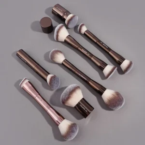 Fluffy Powder Foundation Brush Double Ended Makeup Brush 7 Pcs Professional Makeup Brush Set