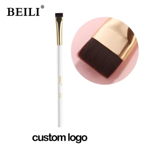 For Flat Smudge Eyebrow Concealer Pro Small Definer Firm Stiff Thin Synthetic Bristle Lash Liner Wood Eco Friendly Single