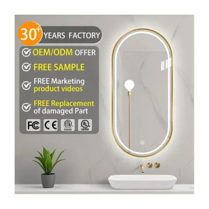Framed Run Way Dressing Makeup Vanity Mirror with Hook Art Design Wall Decorations Mirror for Home