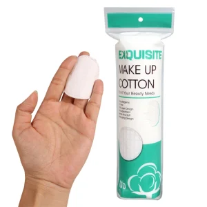 Free Sample 100PCS Disposable Viscose Cotton Pads Single Side Honeycomb Texture Round for Facial Cleaning and Makeup Remover