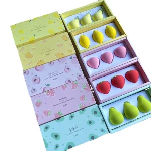 Friute Makeup Egg Set Non latex Strawberry Peach Pear Lemon Avocado Makeup Sponge Puff Private Label Custom logo