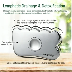 Genuine Terahertz Gua Sha Scraping Board Ergonomic Design Acupressure Nodule Body Massage Reduce Puffiness Boost Skin Radiance