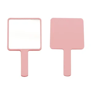 Gift Square Handheld Mirror Cosmetic Makeup Mirror Customized Logo Beauty Handle Mirror