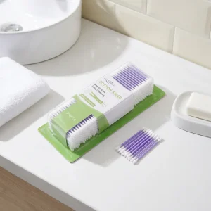 Global Flexible Supply China Thailand 500pcs Cotton Swabs Paper Stick Cotton Bud with Suction Card Package