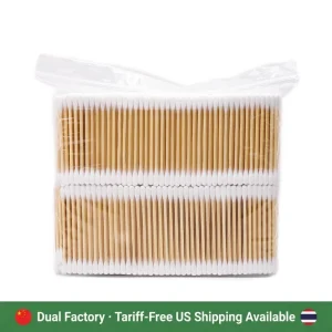 Global Warehouse Cotton Buds 1000Pcs Bamboo Stick Cotton Swab With Bags