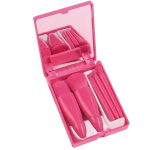 Gmagic New Arrival Travel Mini Makeup Brush Set Soft Make up Brushes Kit Makeup Tools Accessories Pink Travel Makeup Brush Set