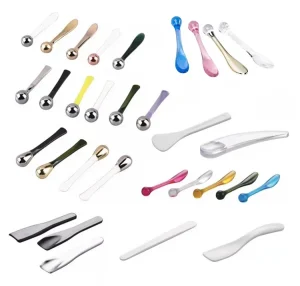Gold Beauty Facial Care Eye Cream Scoop Anti Wrinkle Massage Mini Eye Spoon Acrylic Facial Cosmetic Silicone Spatula