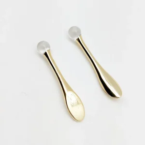 Gold Face Cream Facial Spoon Small Skin Care Beauty Plastic Cosmetic Spatula