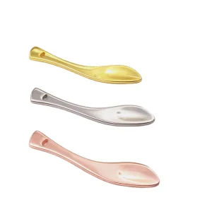 Gold Metal Facial Spoon Simple Small Spatula to Reduce Fine Wrinkles Cream Spatula Product
