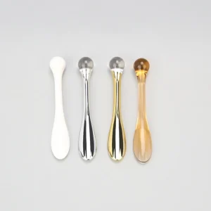 Golden Silver Facial Face Blackhead Remover Stainless Steel Makeup Spoon Metal Cream Spoon Cosmetic Spatula