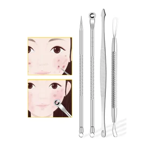 Good Quality Double End Blackhead Clean Needle Metal Facial Acne Tweezers Needle Kit