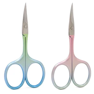 Good Quality Gradient Color Sharp Stainless Steel Nail Scissors Makeup Beauty Scissors Eyebrow Trimmer Scissors